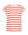 Tobi stripe top, Poppy red stripe