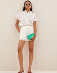 Isa flower shorts, off white