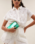 Isa flower shorts, off white