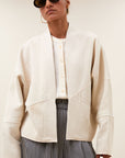 Flora cotton jacket, Light chalk