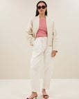 Flora cotton jacket, Light chalk