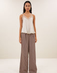 Pia satin top, Chalk