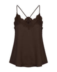 Pia satin top, Espresso