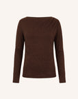 Leya sparkle top, Chocolate brown