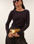 Basic ls rib top, Deep stripe