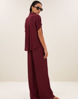 Barley viscose blouse, Wine
