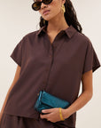Barley tan stripe blouse, Tanning stripe