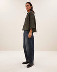 Jess blouse, Olive check