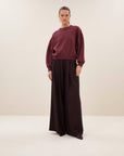 Malyn logo sweater, Burgundy crush