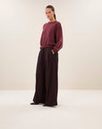 Malyn logo sweater, Burgundy crush