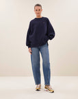 Lili long sweater, Uniform blue