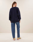 Lili long sweater, Uniform blue