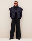 Franky sleeveless jacket, Midnight