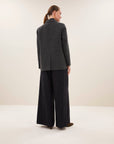 Nes herringbone blazer, Dark grey melee