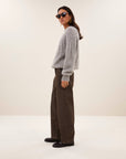 Jenna worker jeans, Dark brown