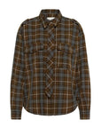 GZaleya shirt, green olive check