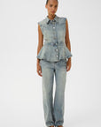 GZnoma SL Shirt, Vintage Mid Blue Wash
