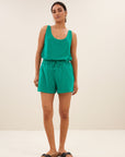 Kid slub shorts, Green lake