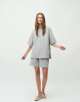 Emrylis-M Top, Light Grey Melange