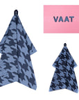 Gift set I love pied de poule - denim / baby blue