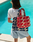 Shopper logo bag, Kingsblue