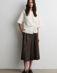 Arkai Drape Tee, Eggnog