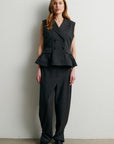 Anjou Trousers, Dark grey melange