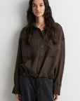 Valaia Shirt, Black Olive