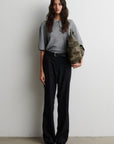 Longo SS Knit Collar, Mid Grey Melange