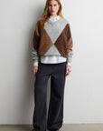 Forca Knit V-Neck, Light Grey Melange