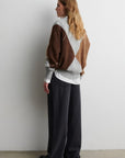 Forca Knit V-Neck, Light Grey Melange