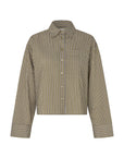 Vena Cropped Shirt, Camel