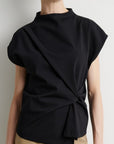 Arkai Drape Top, Black
