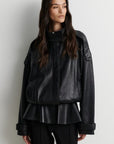 Aluka Leather Jacket, Black