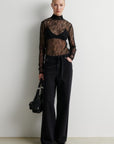 Luria LS Lace Tee, Black