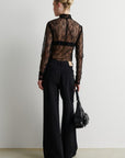 Luria LS Lace Tee, Black