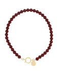 Gemstone ketting / bordeaux