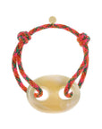Armband met XL opengewerkte bedel / multicolori