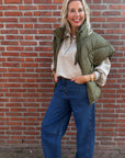 Franky sleeveless jacket, Olive