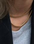Vergulde ketting blokschakel