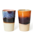 70s ceramics: tea mugs, dusk (set van 2)