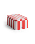 Tin Container-Small-Red and off-white