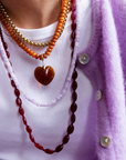 Funky Burgundy Necklace