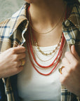 Tommy Coral Orange Necklace