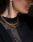 Vergulde ketting grove schakel XL