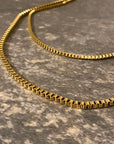 Vergulde ketting blokschakel