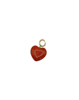 Heart Copper Pendant, Red