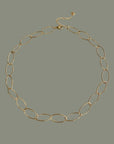 Korte ketting met grote ovale schakel