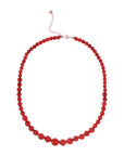 Ketting met rood mêlée gemstones