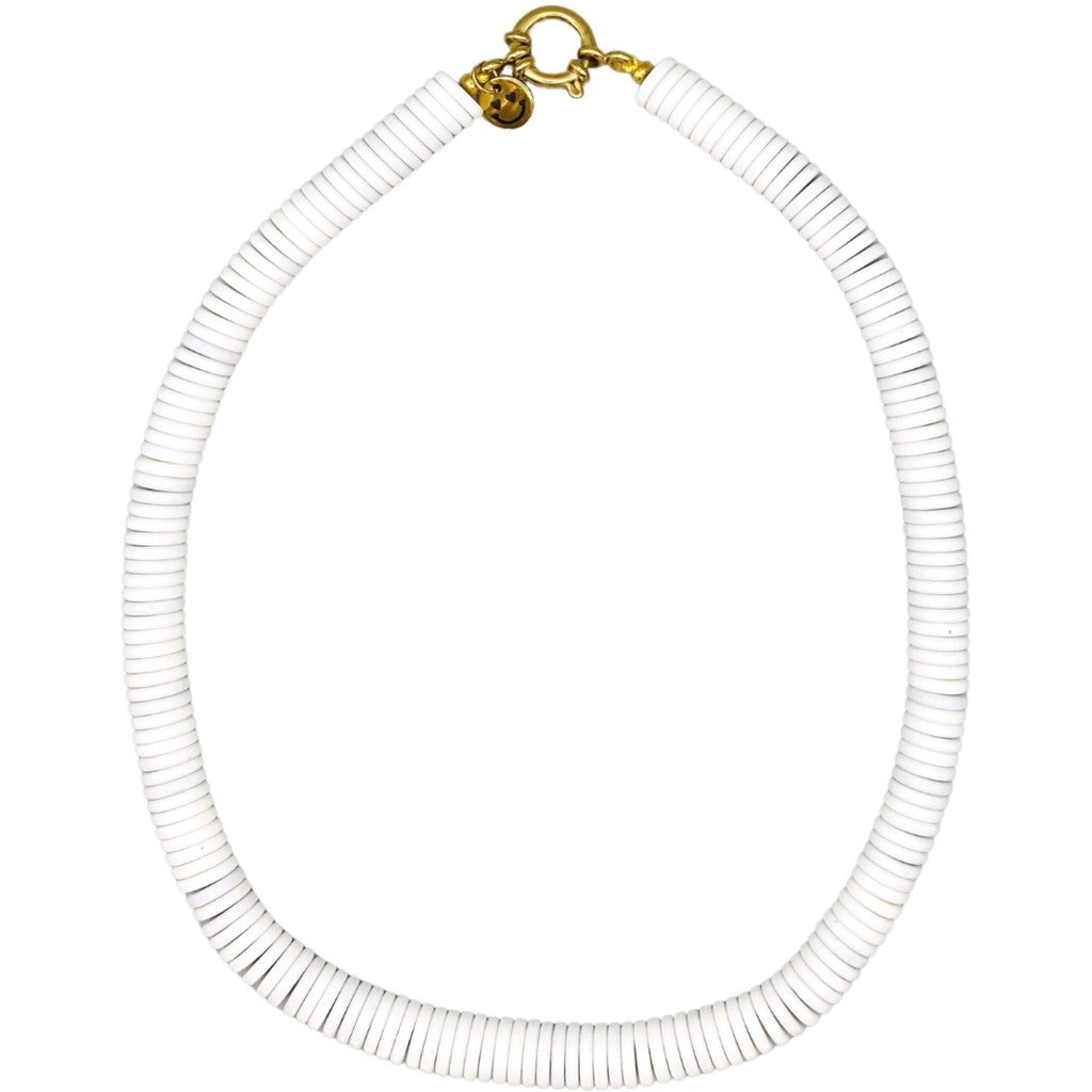 Ketting,Luc Big White Necklace